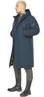 Тёмно-синяя куртка мужская зимняя с манжетами модель 63944 (ОСТАЛСЯ ТОЛЬКО 50(L))