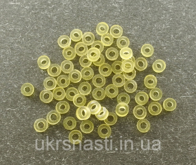 Силіконові кільця для мотиля та приманок 3 мм 30 шт. ORANGE кільця для пучков'язу, фото 1