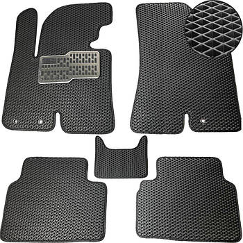 Килимки в салон EVA для Kia Sportage 2010-2015 Europe (Металічний підп'ятник) Чорні 5 шт