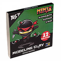 Пластилін YES, 12 кол., 240г "Ninja"