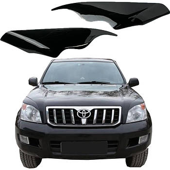 Вії фар для Toyota Land Cruiser Prado 120 2002-2009 Voron Glass