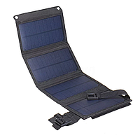 Павербанк від сонця, портативний зарядний пристрій Solar Powerbank 20W MP04B Монокристалічний, Чорний