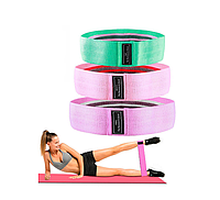 Набор тканевых фитнес резинок Luting Hip resistance bands 3 штуки