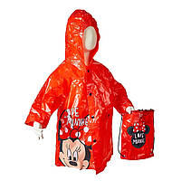 Плащ-дождевик Disney Минни Маус (Minnie), с сумкой, красный, синий, розовый от 12 лет