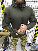 Демисезонная тактическая военная куртка олива, Мужская армейская теплая боевая куртка весна осень