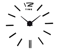 Настінний годинник 3D-годинник наклейка "зроби сам" XZ1.27 класичний Чорний