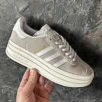 Кроссовки женские Adidas Gazelle Bold Grey/White 36