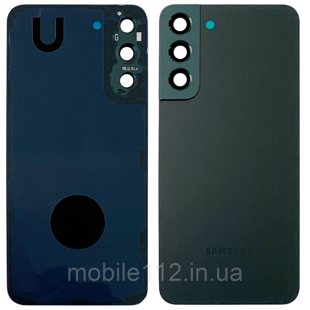 Задня кришка Samsung Galaxy S22+ Plus 5G S906 (зелена оригінал Китай зі склом камери), фото 1