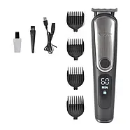 Бездротова машинка для стрижки волосся VGR V-105 Тример для вусів та бороди з насадками 5 в 1, фото 3