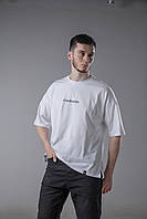 Oversize футболка на лето парню Кельвин Кляйн Белая оверсайз футболка мужская Calvin Klein.