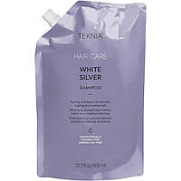 Тонирующий шампунь для нейтрализации желтого оттенка волос Lakme Teknia White Silver Shampoo 600 мл 44009