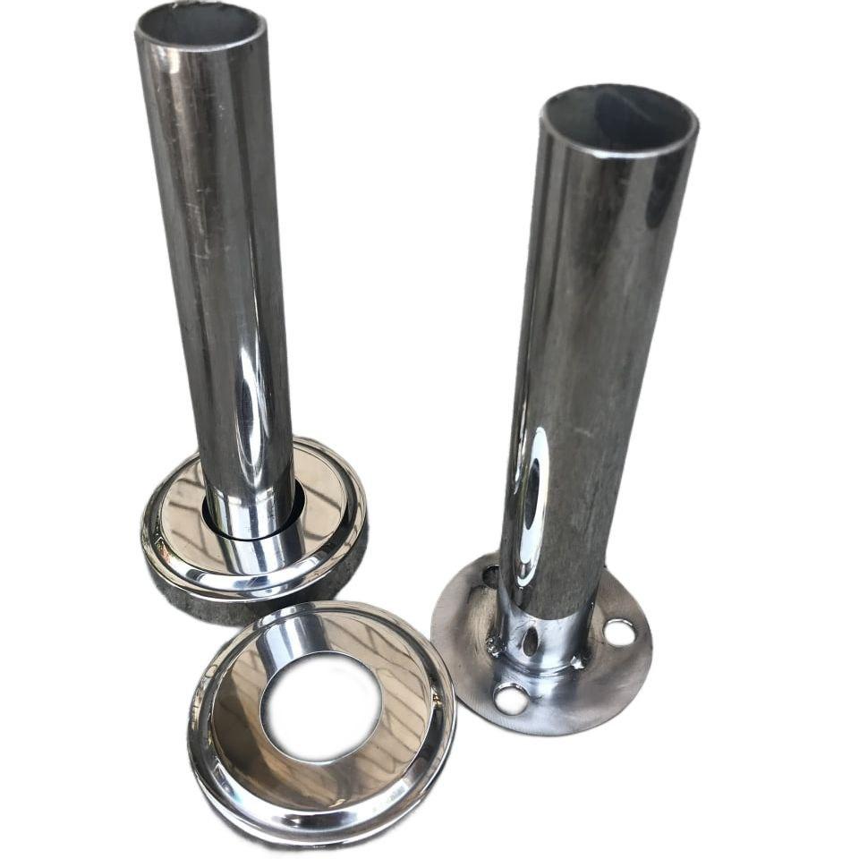 Комплект із неірж. сталі для монтажу драбини під трубу 42- 43 мм, фото 1