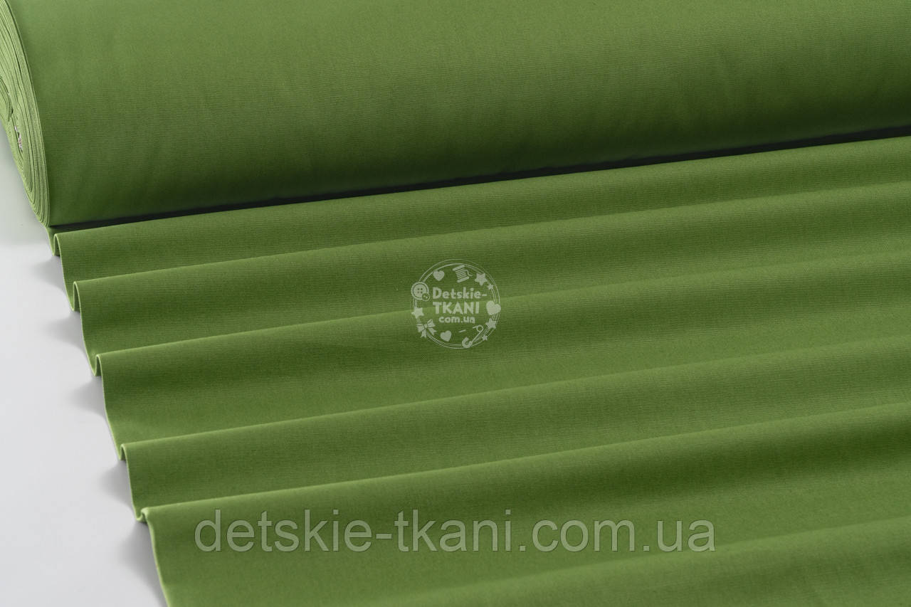 Однотонна тканина Duck колір зелений, фото 1