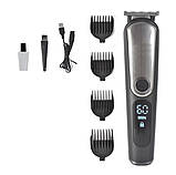 Професійна акумуляторна машинка для стрижки волосся з насадками триммер XRPO V-105 чорна (41421-15918_585), фото 5