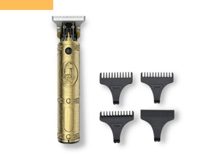 Професійна бездротова машинка для стрижки волосся з насадками XRPO KM-700B жовта (KM-700B_429), фото 1