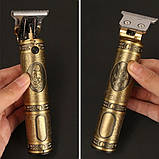 Професійна бездротова машинка для стрижки волосся з насадками XRPO KM-700B жовта (KM-700B_429), фото 3