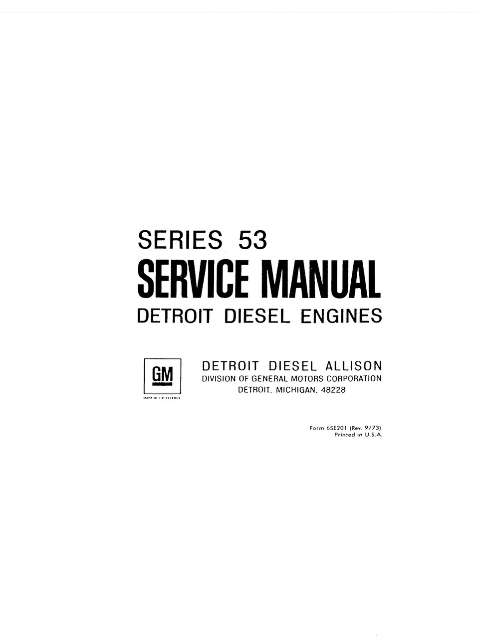 Сервісна інформація по ремонту двигунів Detroit diesel 53 серії.