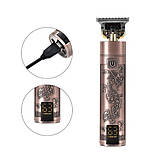 Професійна бездротова машинка для стрижки волосся з насадками XRPO VGR-076 жовта (41247-076_459), фото 4