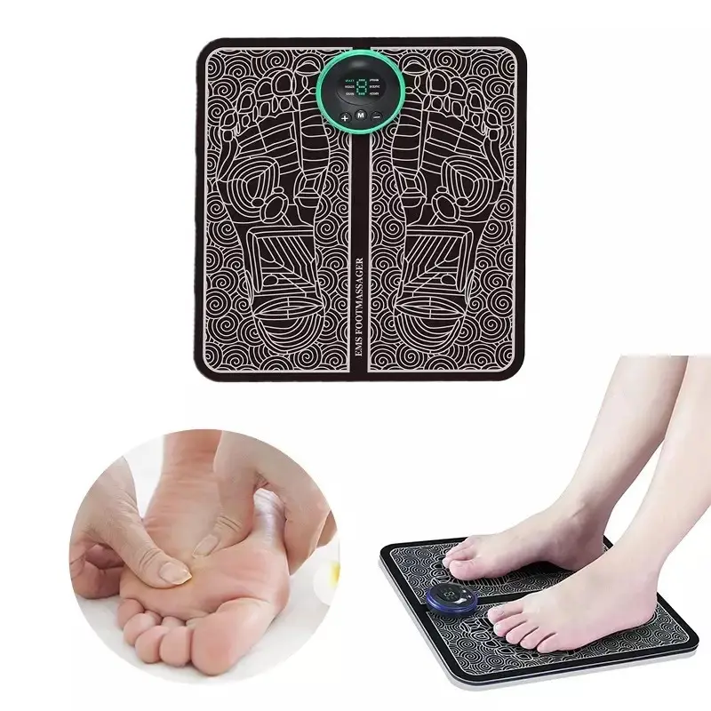 Вібраційний масажер для ніг EMS, USB/масажний килимок для ступень, що стимулює кровообіг - фото 2 - id-p1914651408