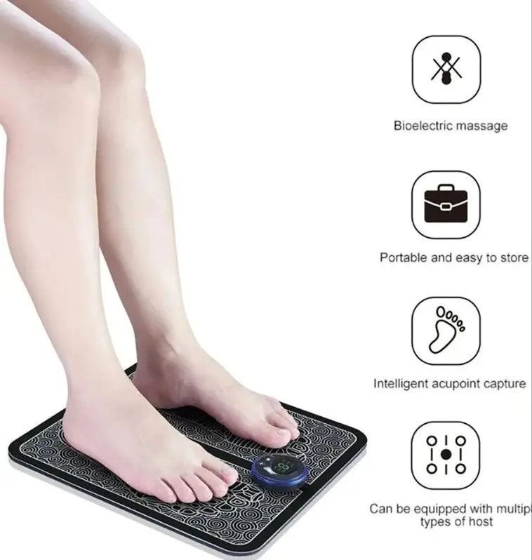 Вибрационный массажер для ног EMS, USB / Массажный коврик для ступней, стимулирующий кровообращение - фото 5 - id-p1914651408