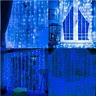 Гірлянда водоспад 200 LED 3m*2m Блакитна, фото 6