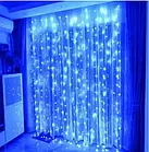 Гірлянда водоспад 200 LED 3m*2m Блакитна, фото 3
