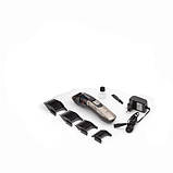 Професійна акумуляторна машинка для стрижки волосся триммер XRPO GM-831 сіра (GM-831_440), фото 5