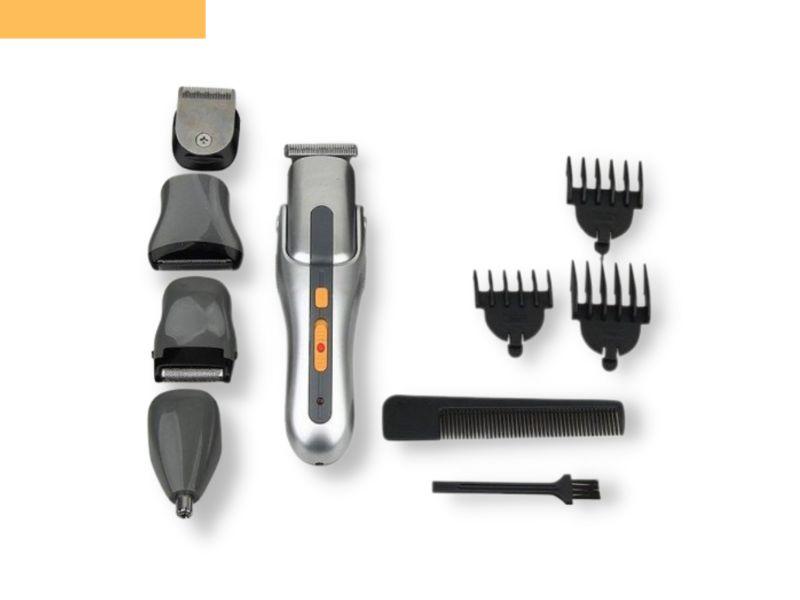 Професійна машинка для стрижки волосся та бороди з насадками XRPO GM-581 сіра (GM-581_456), фото 1