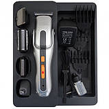 Професійна машинка для стрижки волосся та бороди з насадками XRPO GM-581 сіра (GM-581_456), фото 4