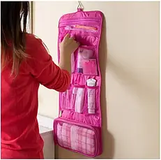Органайзер підвісний дорожній Travelling make-up Bag Чорний, Підвісний органайзер для косметики, фото 3