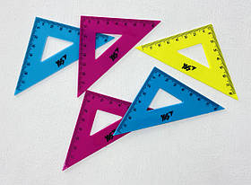 Трикутник рівнобедрений пластиковий, кольоровий 8 см 45°/45°/90° 370575 34301Ф YES