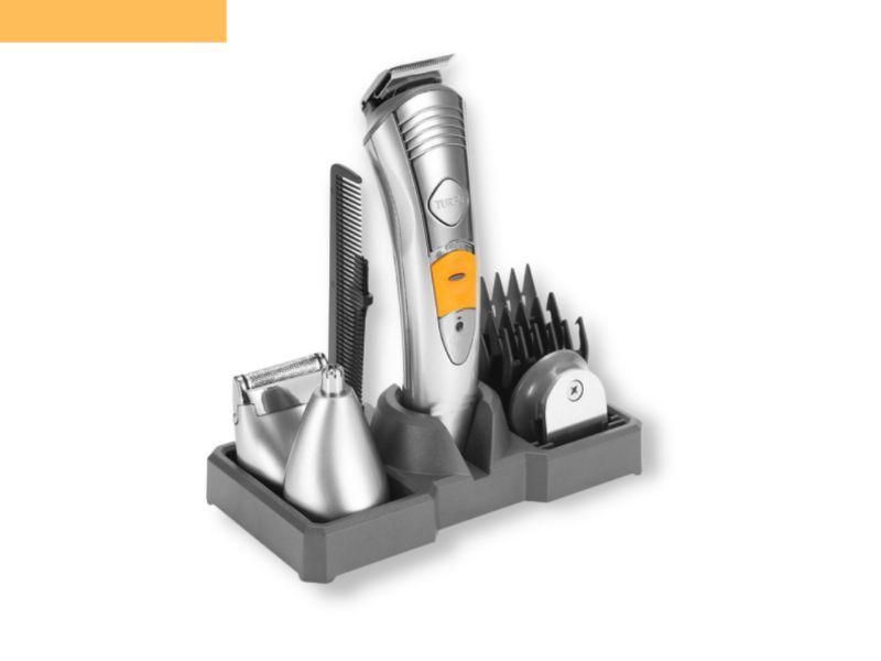 Професійна машинка для стрижки волосся та бороди з насадками XRPO KM-580A сіра (lp-90075_475), фото 1