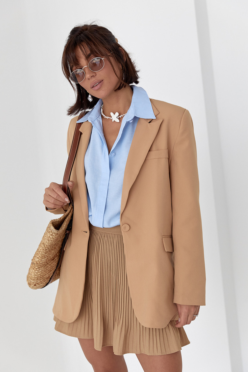 Жіночий класичний однобортний піджак, фото 1