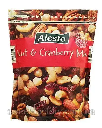 Горіхи Alesto Snack Mix Nut & Cranberry Mix 200g, фото 1