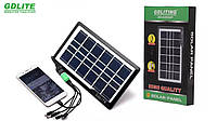 Солнечная панель Gdliting GD-035WP Power bank для зарядки мобильных устройств+ЮСБ лампа ПОДАРОК