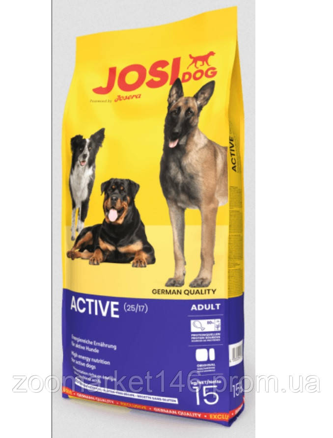 Сухий корм JosiDog Active, 15 кг