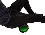 Масажний ролик (роллер) PowerPlay 4025 Massage Roller Чорно-зелений (33x15см.), фото 9