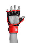 Рукавиці для MMA PowerPlay 3058 Чорно-Червоні S, фото 3