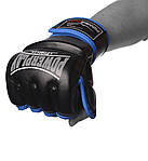 Рукавиці для MMA PowerPlay 3058 Чорно-Сині XL, фото 2
