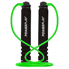 Скакалка PowerPlay 4205 Classic Plus Jump Rope Зелена (2,7m.)