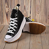 Кеди жіночі на платформі Converse Chuck 70 Hi Black\White, фото 2