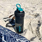 Шейкер спортивний (пляшка) BlenderBottle SportMixer Flip 28oz/820ml Black/Teal, фото 7