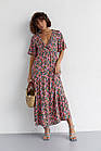 Довга сукня з оборкою та квітковим принтом, фото 5