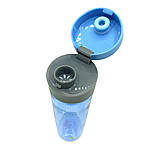 Пляшка для води CASNO 600 мл KXN-1145 Блакитна + пластиковий вінчик, фото 5