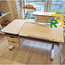 Дитячий стіл парта трансформер для хлопчика школяра | Mealux Hamilton Lite KBL з полицею, фото 3