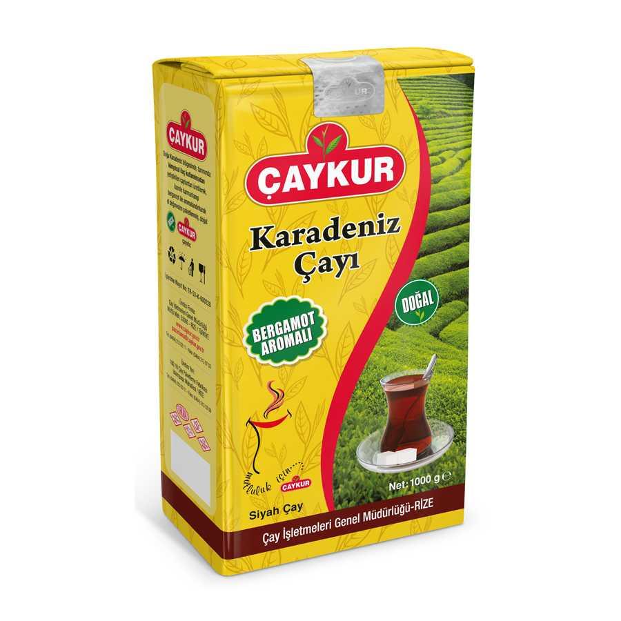 Чорный турецький чай Caykur Karadeniz (з бергамотом) - 1кг Дрібнолистовий Оригінал