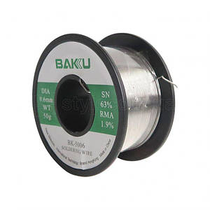 Припій Baku BK-5006 (0.6 мм, Sn 63%, Pb 35.1%, rma 1.9%)