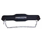 Пояс для обтяжень з ланцюгом Power System PS-3860 Dipping Beast неопреновий Black/Red, фото 2