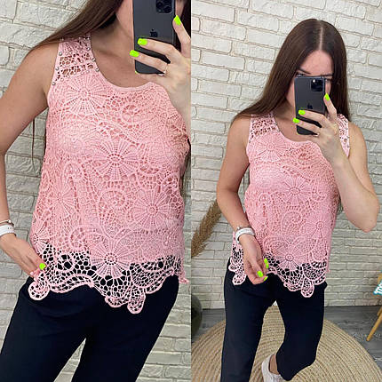 Стильна жіноча блуза, тканина "Мереживо" 48, 50, 52 розмір 48, фото 1