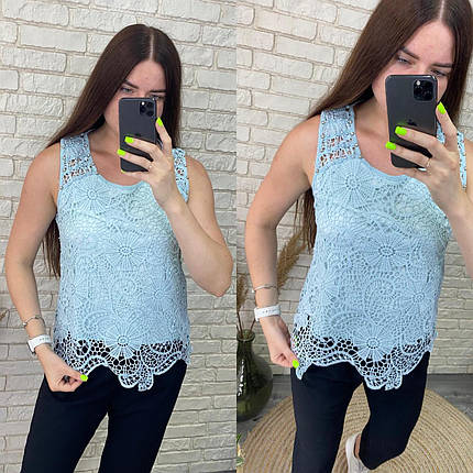 Стильна жіноча блуза, тканина "Мереживо" 48, 50, 52 розмір 48, фото 1